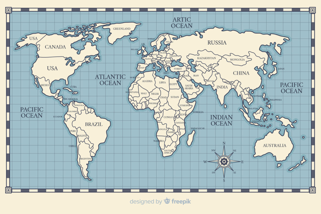 Världskarta länder